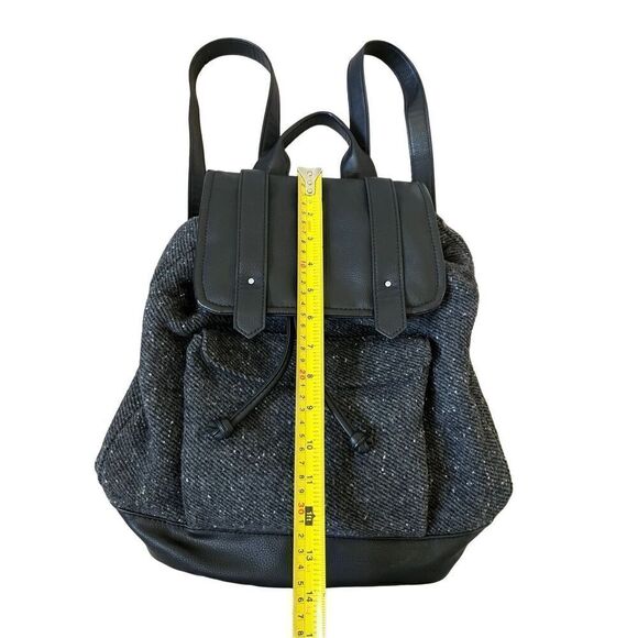 Abercrombie and Fitch Women Black Backpack Wool Blend Gray Black - Picture 4 of 16